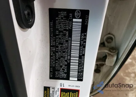 2013 Toyota Avalon Base из США, поврежденный, VIN 4T1BK1EB4DU066659